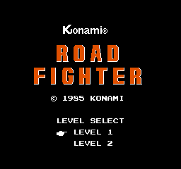 Road Fighter (Japan) Title Screen